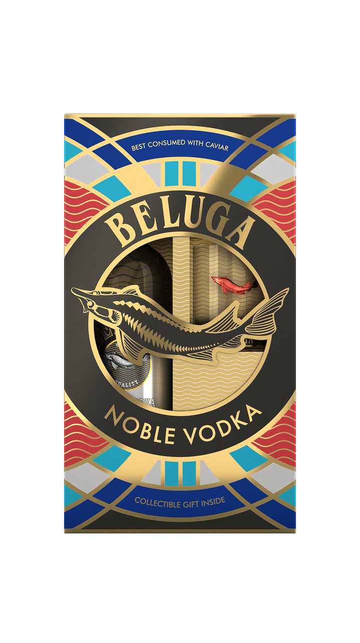 Beluga Noble 40 % 700 ml + sklo 1 ks