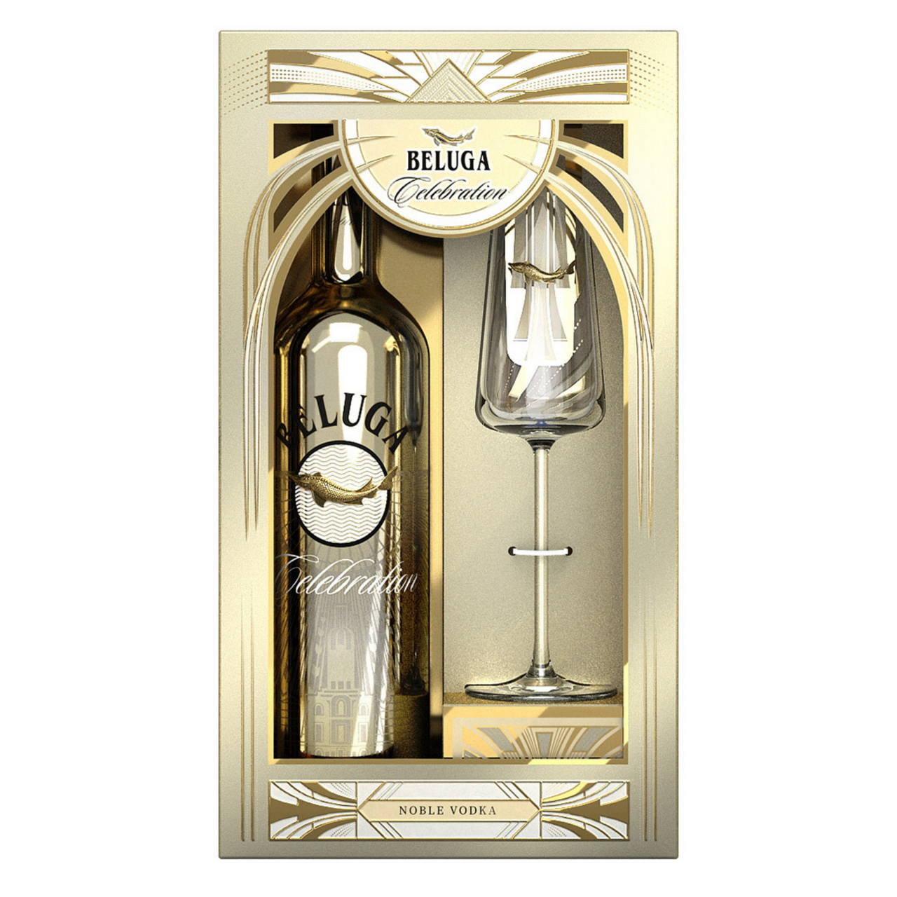 Beluga Celebration 40 % 700 ml + sklo 1 ks
