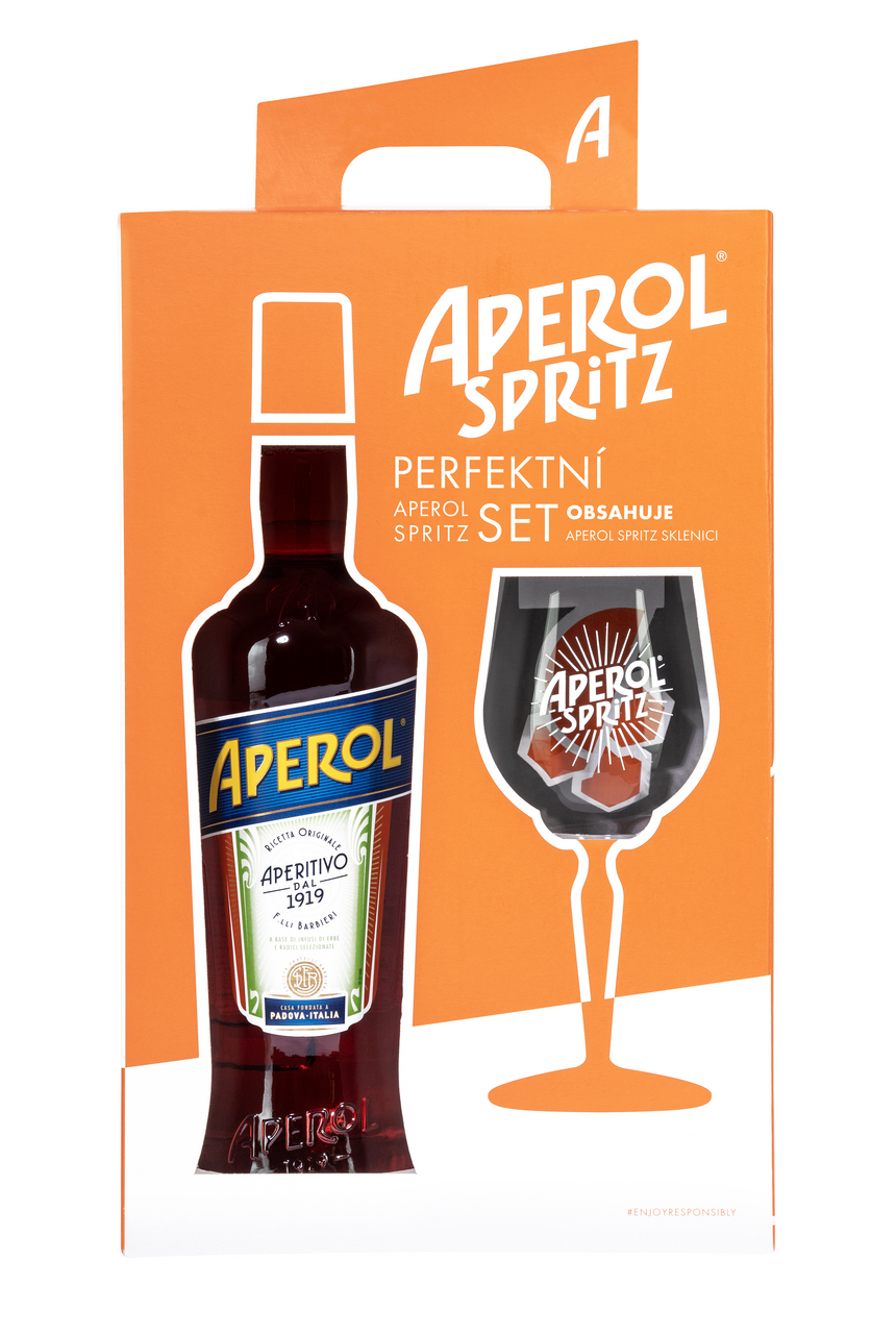 Aperol 11% 700 ml + sklo 1 ks