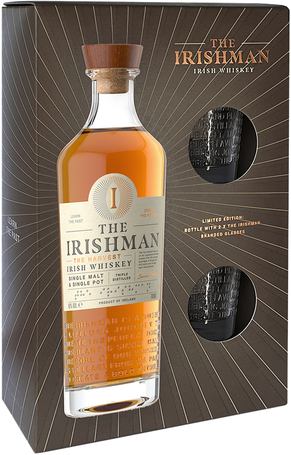 Irishman Whiskey 40 % 700 ml + sklo 2 ks