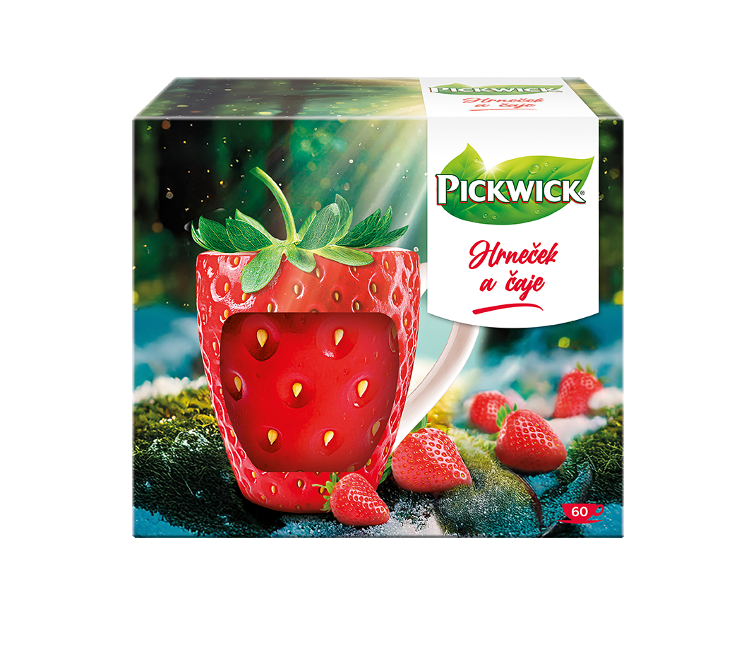 PICKWICK Čaj ovocný jahoda 115 g + hrnek 1 ks