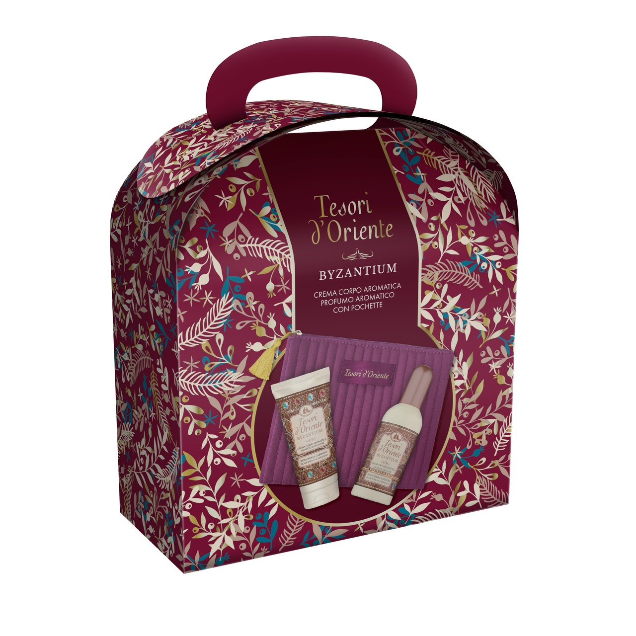 Tesori D'oriente Mix dárková sada (Mix variant EDT 100 ml + těl. mléko 75 ml + taštička)