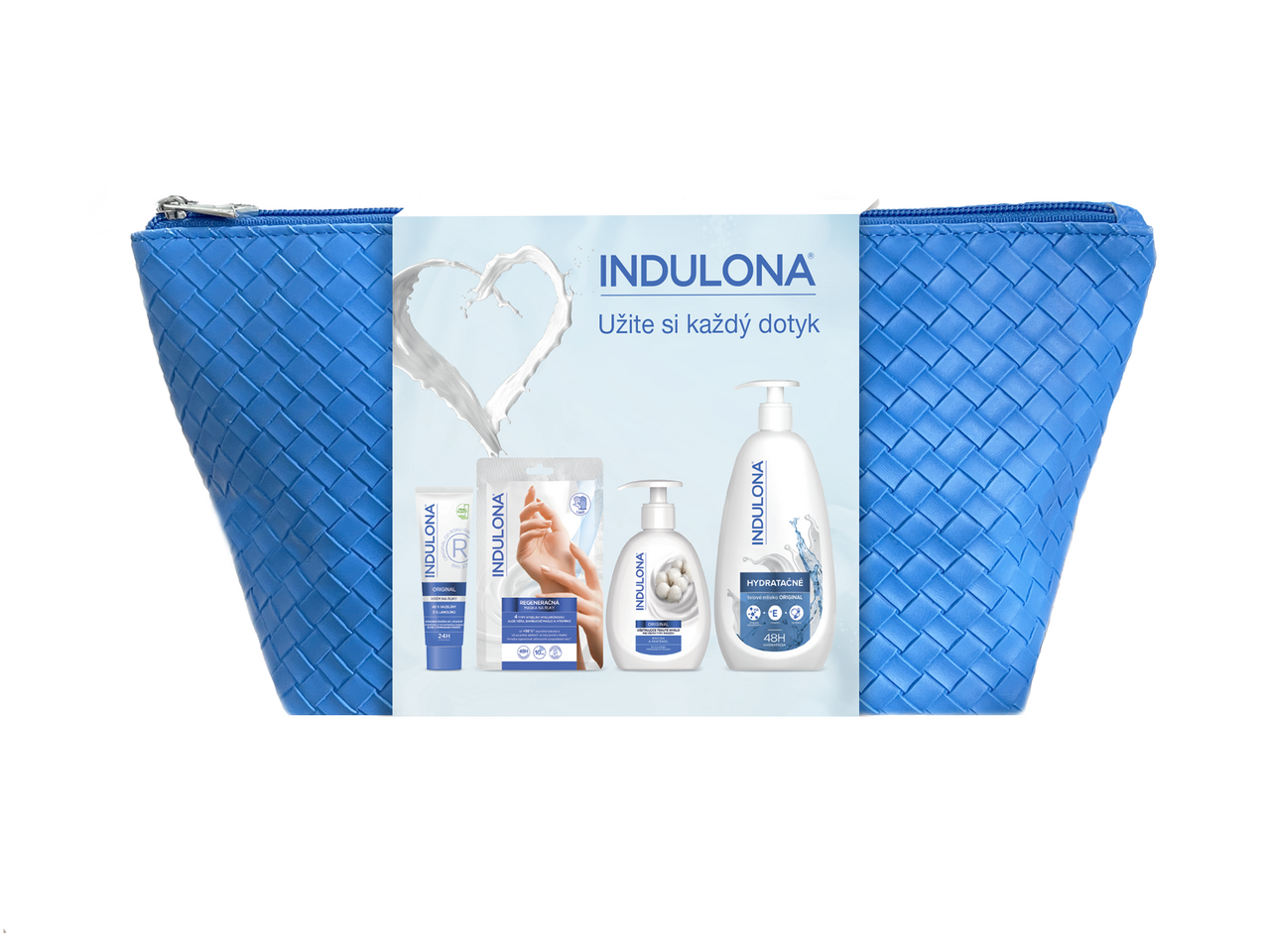 INDULONA Original dárková sada (krém na ruce 75 ml + mýdlo 250 ml + maska na ruce 1 ks + těl. mléko)