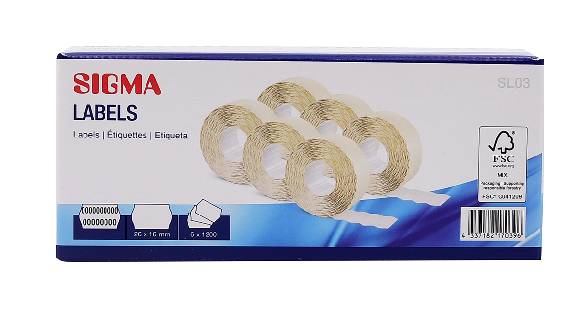 SIGMA Etikety 26 x 16 mm SL03 2 linky 6 ks