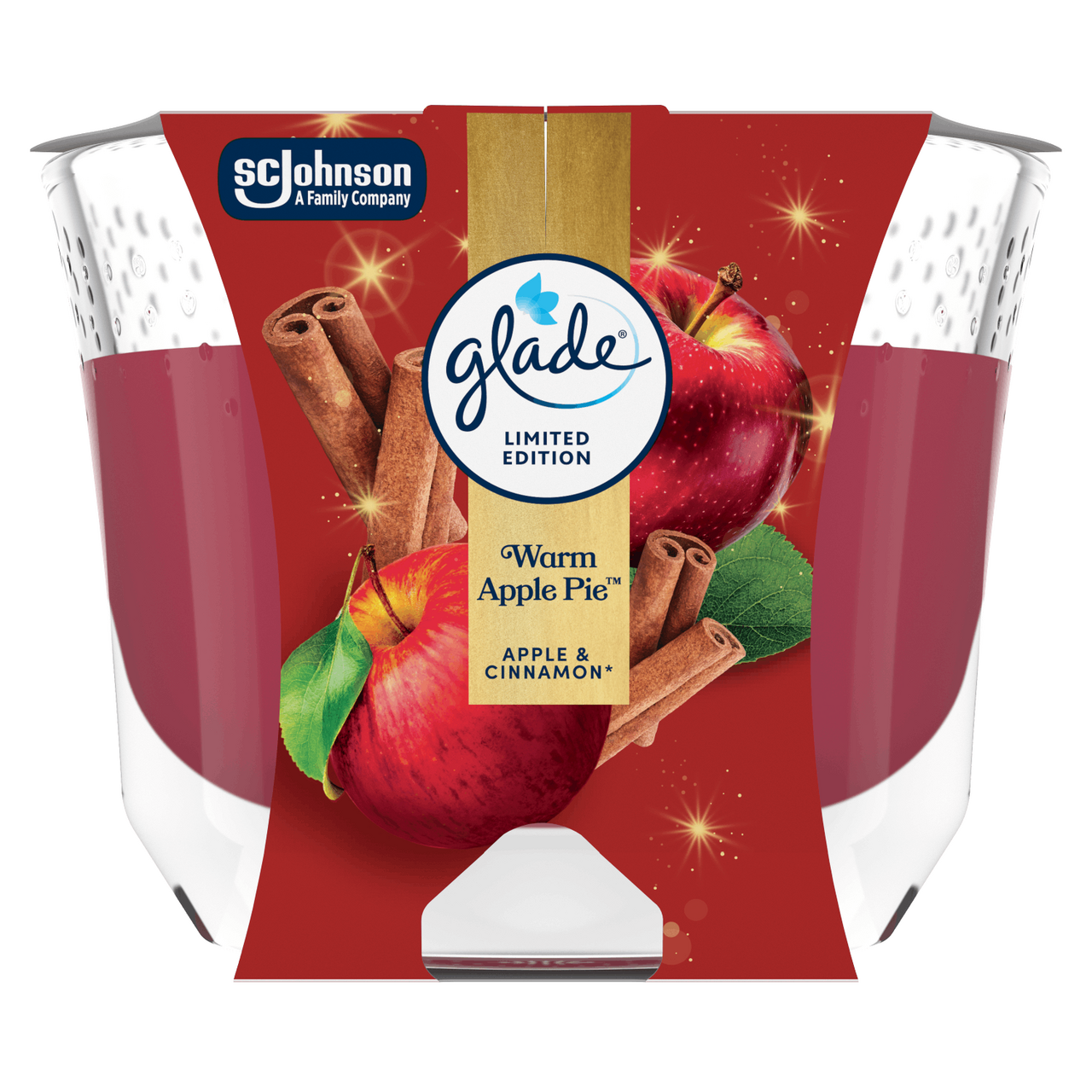 glade Svíčka Maxi Warm Apple Pie 204 g