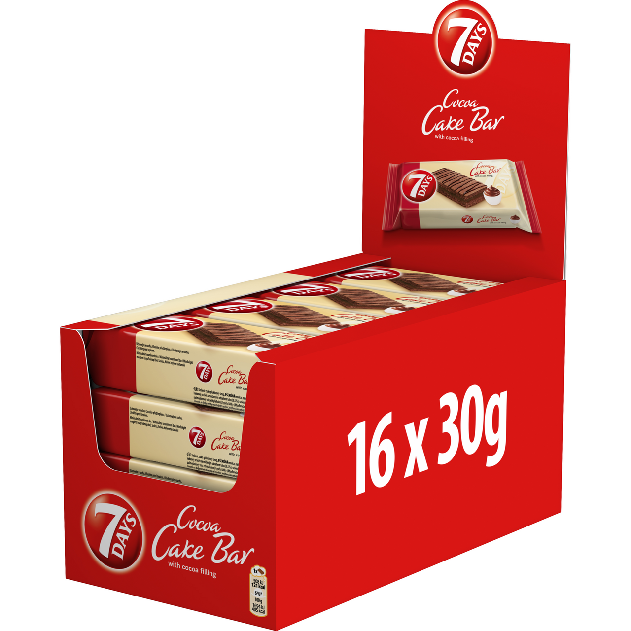 7DAYS CAKE BAR KAKAO 30G 16x