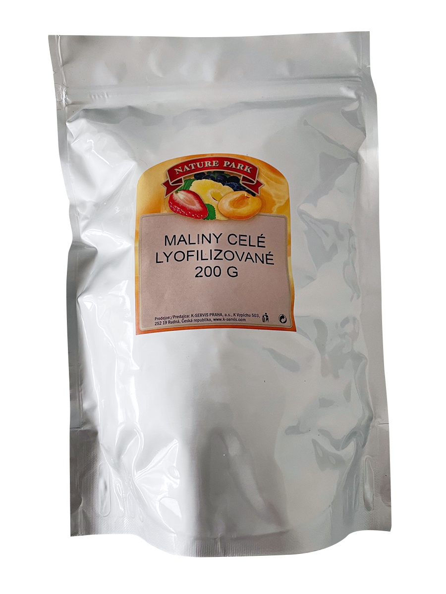 Lyofilizované maliny celé 200 g