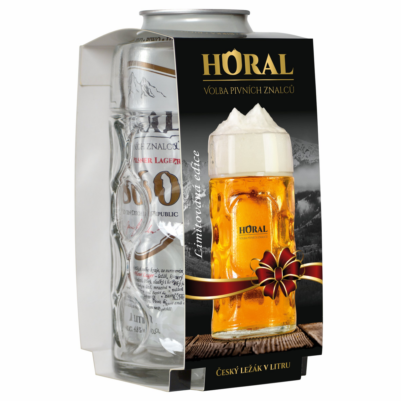 HORAL Světlý ležák 1 l + sklo 1 ks