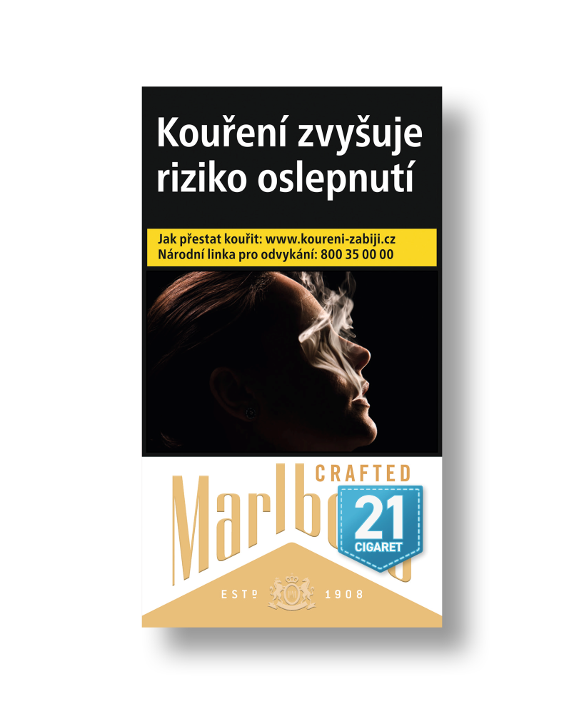 Marlboro Crafted Gold 100 dlouhé tvrdé bal. 10 krab. 21 ks kolek R 156 Kč VO cena