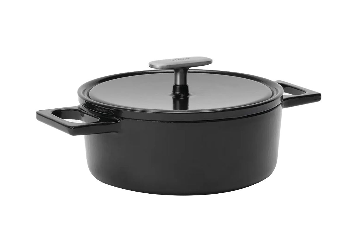 Kastrol + poklice MATTIA 20 cm 2 l litina černý 1 ks