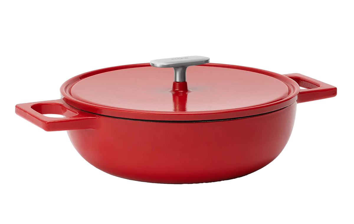 Hrnec + poklice Tegame MATTIA 26 cm litina červený 1 ks