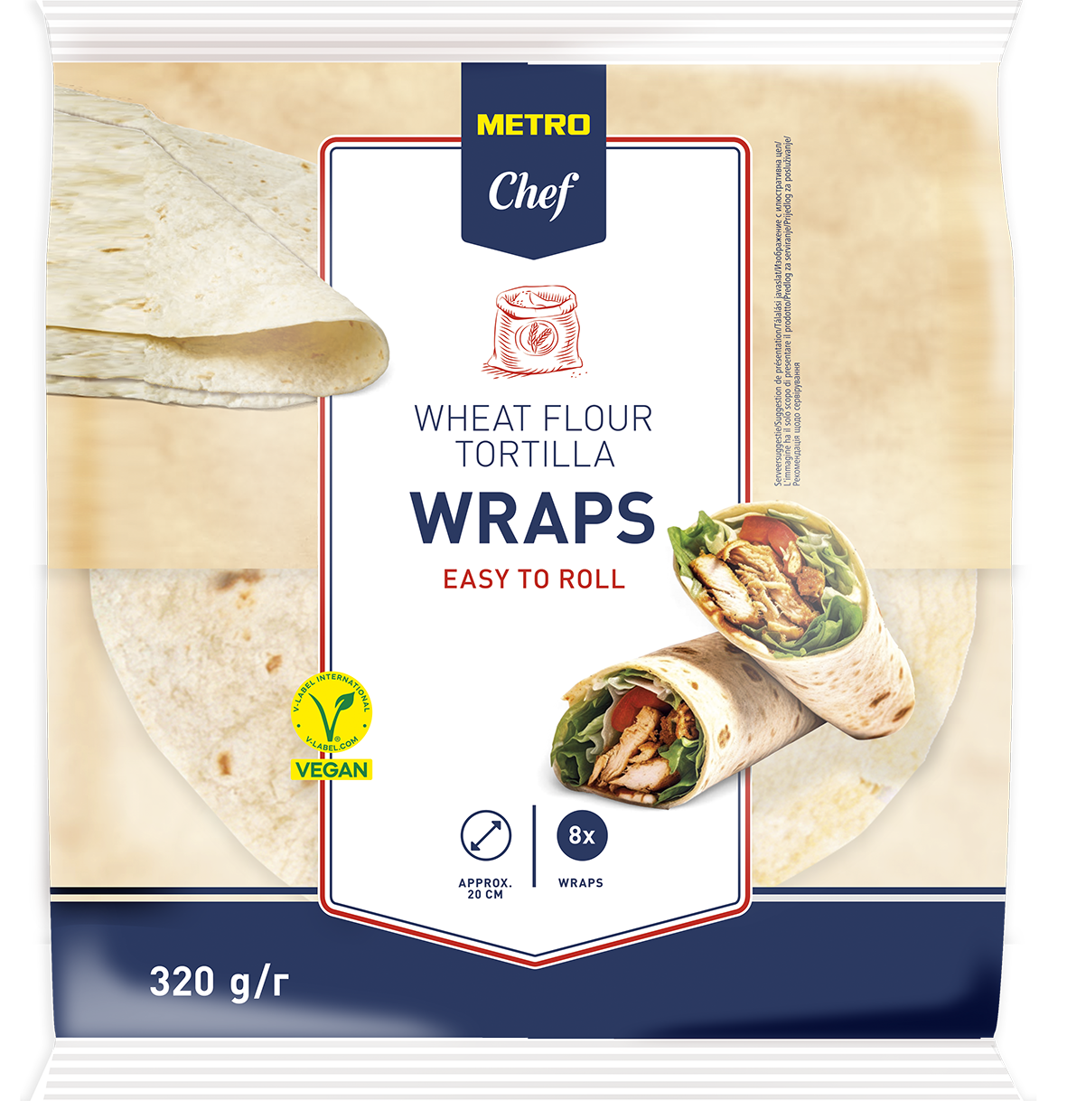 METRO Chef Tortilla 20 cm 8 x 40 g