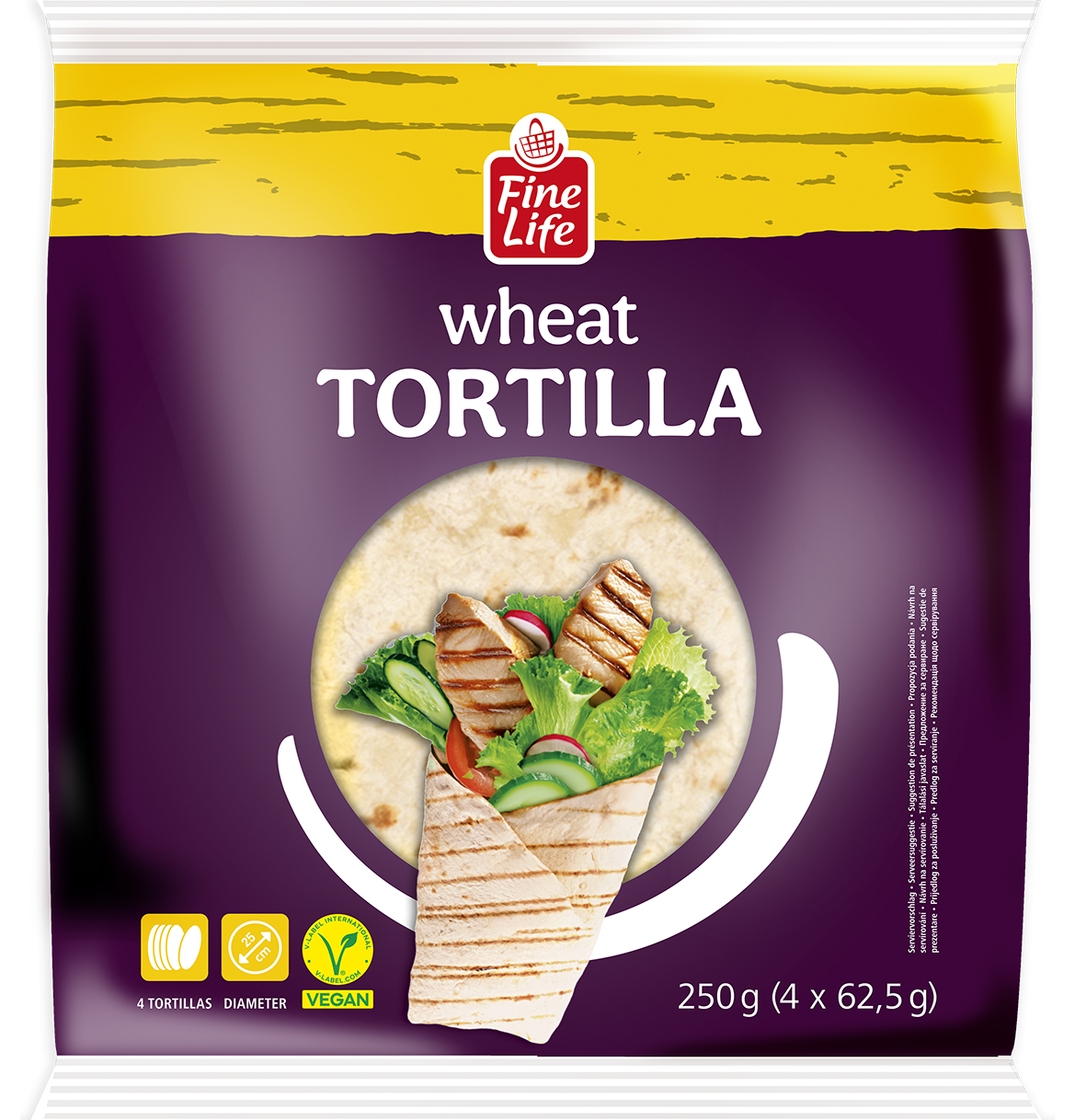 Fine Life Tortilla 25 cm 4 x 62,5 g