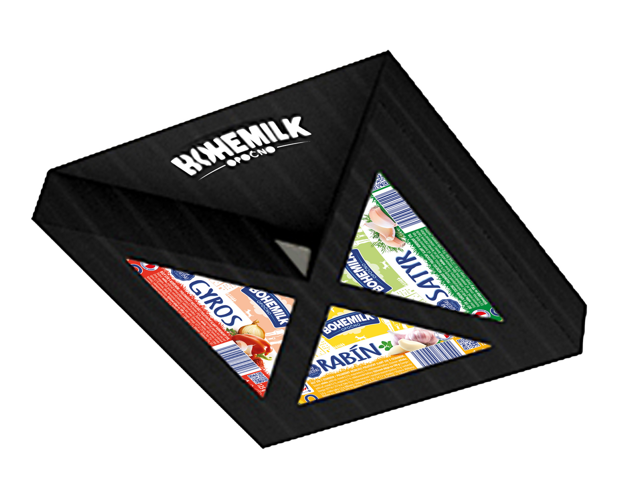 BOHEMILK Sýr čerstvý Mix chlaz. 3 x 125 g