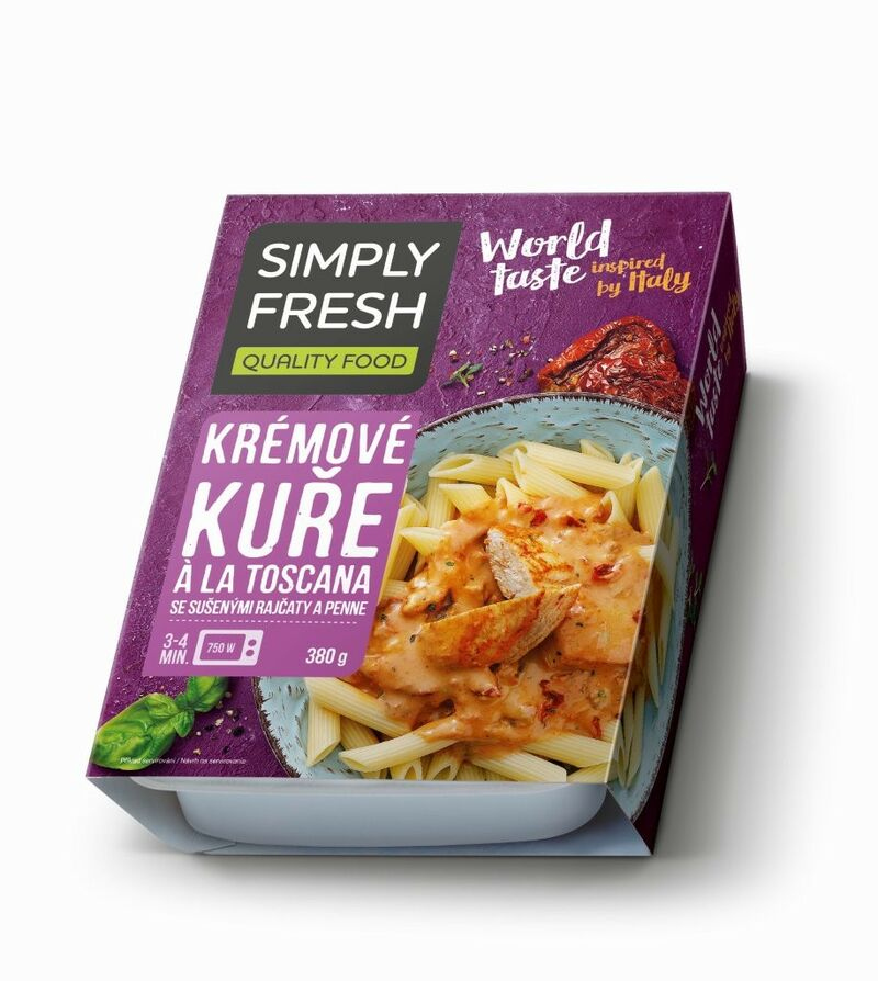 SIMPLY Krémové kuře La Toscana penne chlaz. 380 g