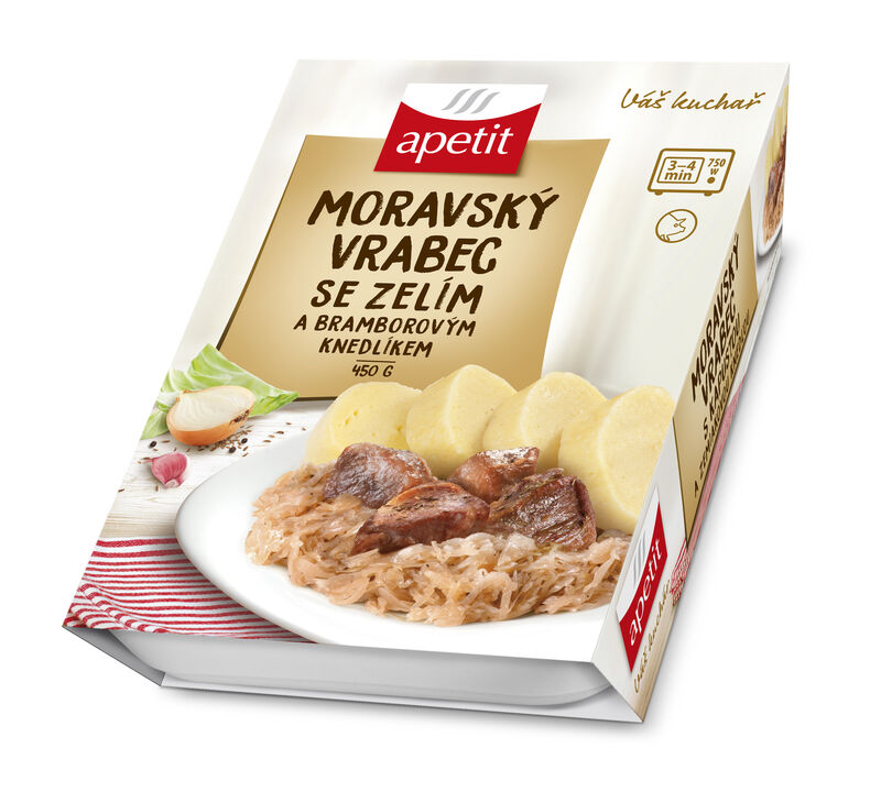 Apetit Moravský vrabec se zelím a bramborovým knedlíkem chlaz. 450 g