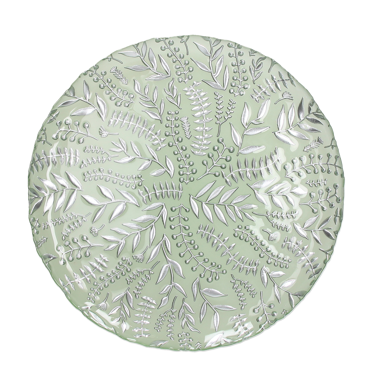 Talíř GALASSIA Flor 33 cm sklo zelený 1 ks