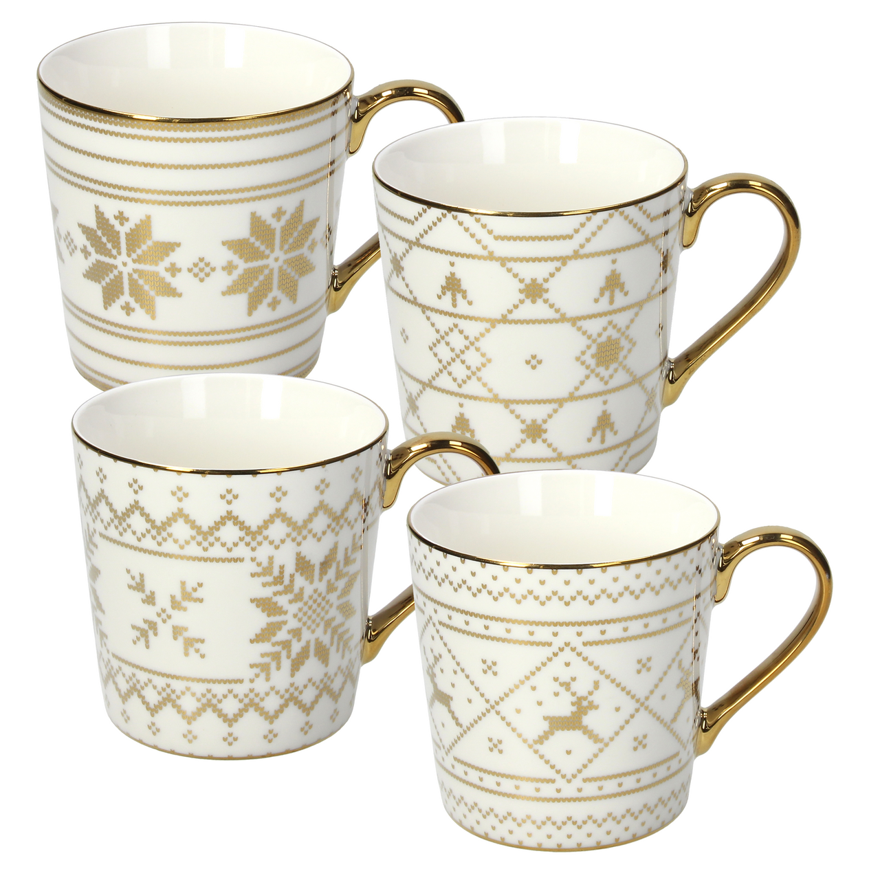 Hrnek GOLD TRICOT 410 ml porcelán 1 ks