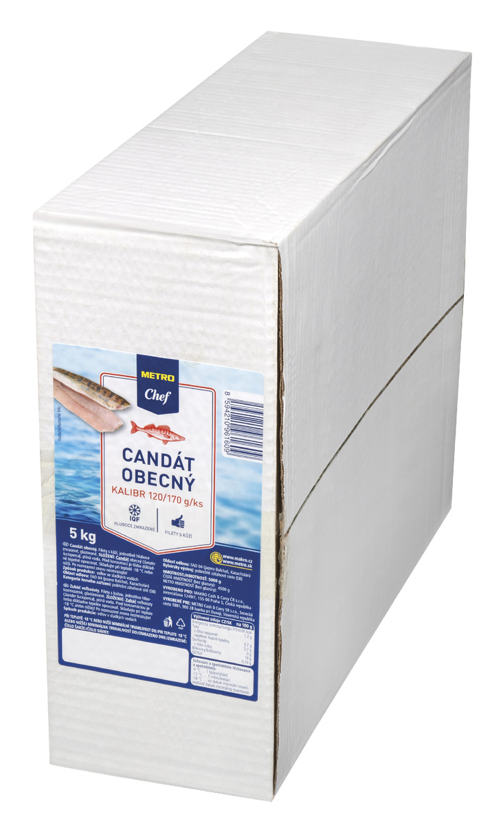 METRO Chef Candát filet 120/ 150 g chlaz. 5 - 4,5 kg