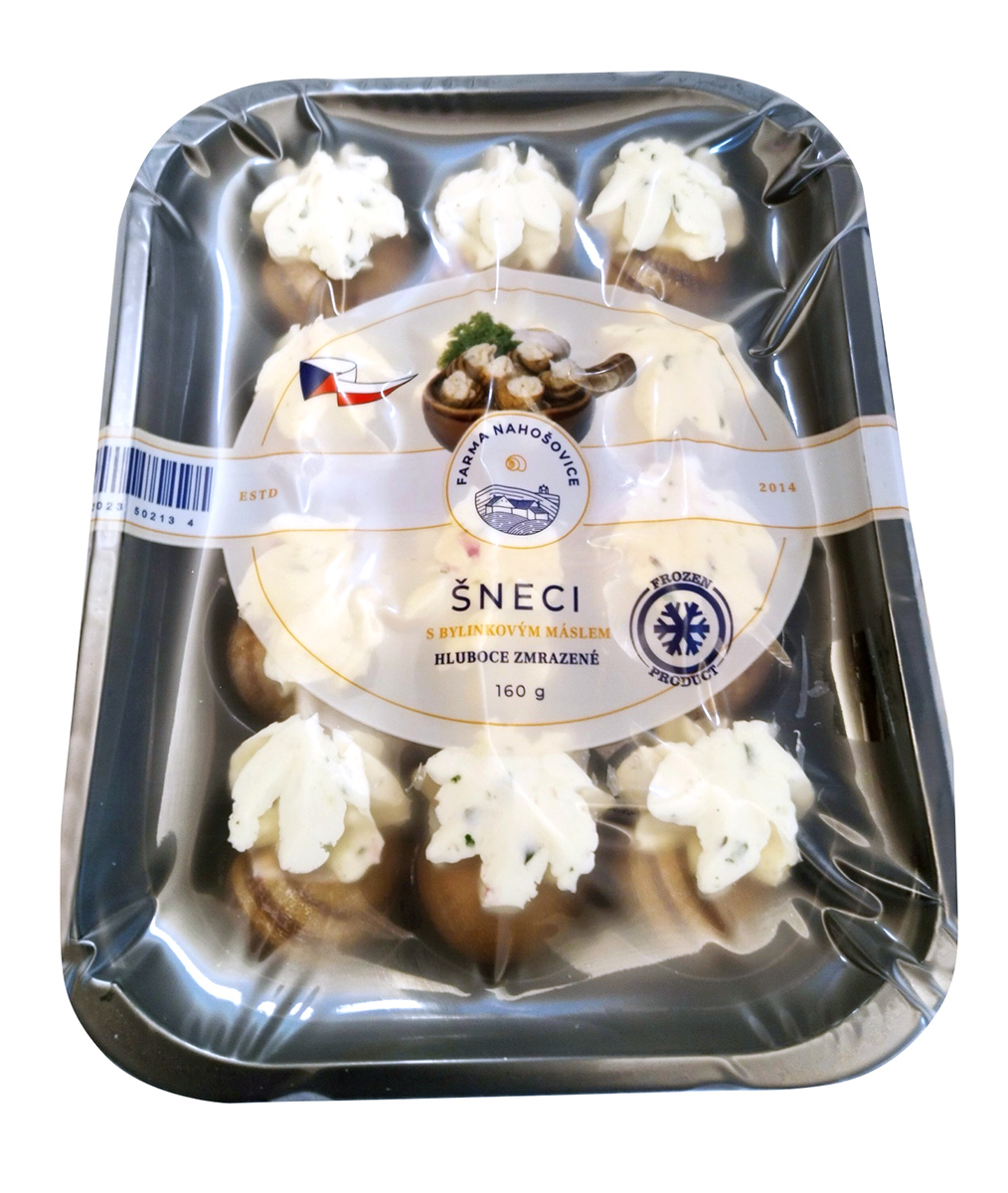 Šneci s bylinkovým máslem 12 ks mraž. 160 g