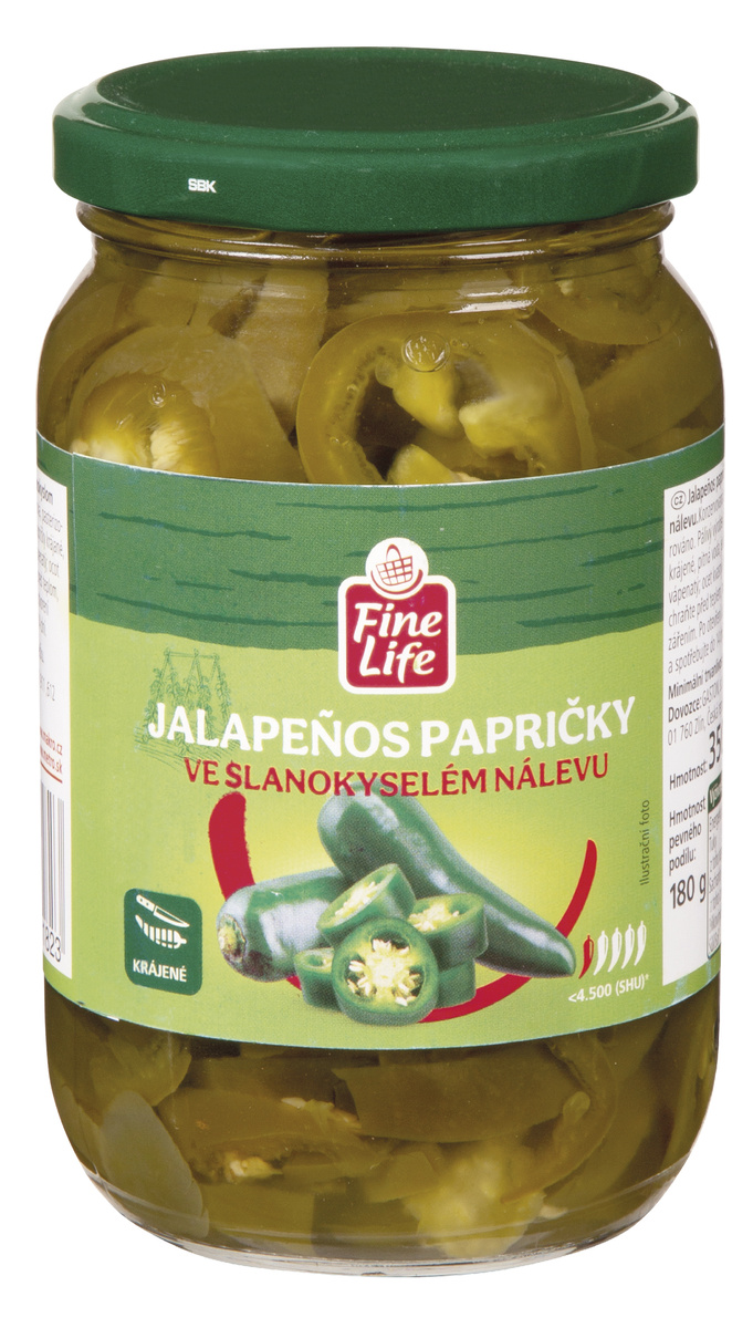 Fine Life Jalapeňos krájené 350 g