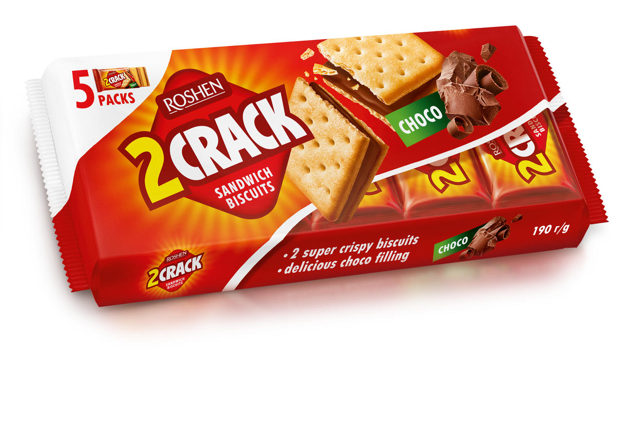 2 Crack Sušenky čoko 190 g