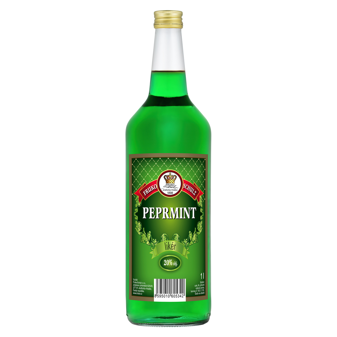 Peprmintový likér 20 % 1 l