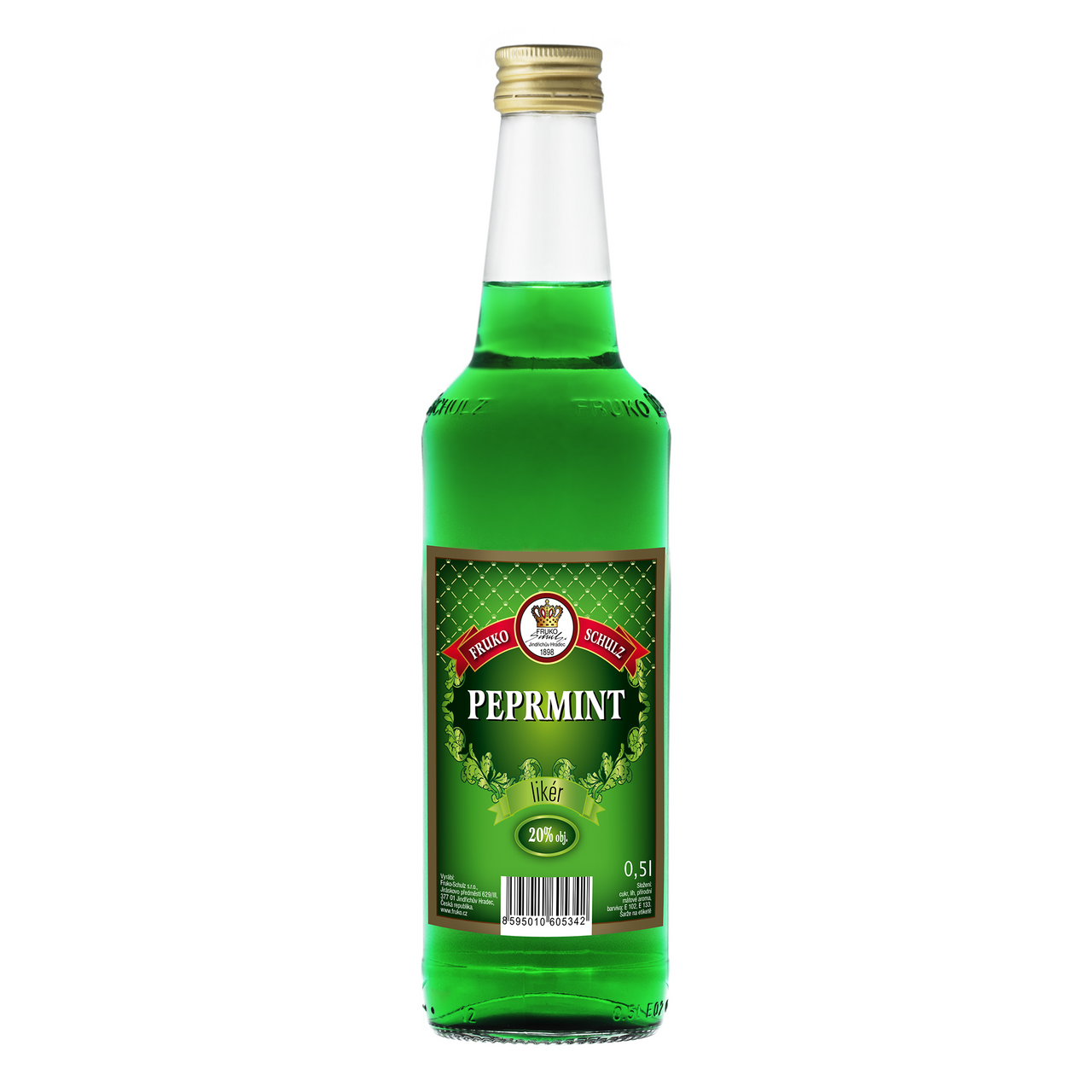 Peprmintový likér 20 % 500 ml