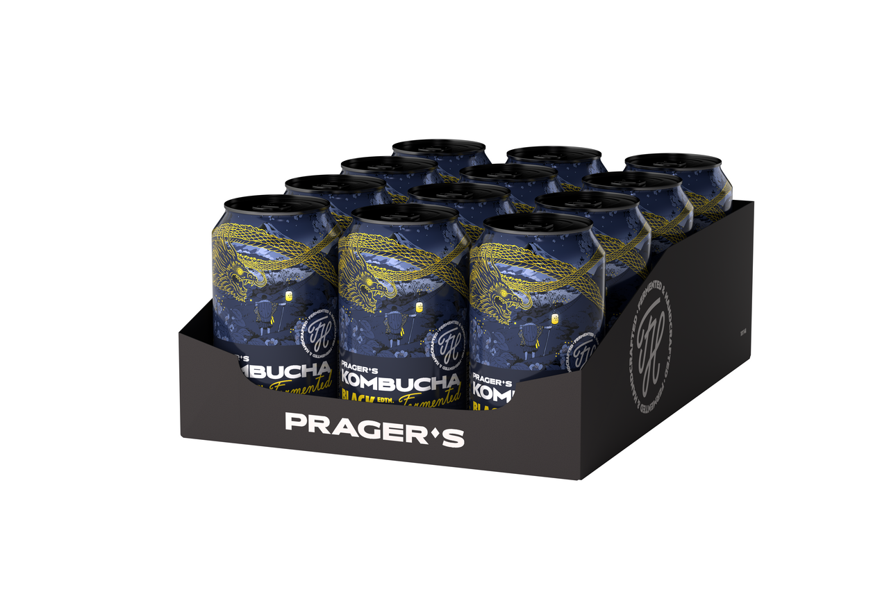 PRAGER'S Kombucha Black Tea 12 x 330 ml