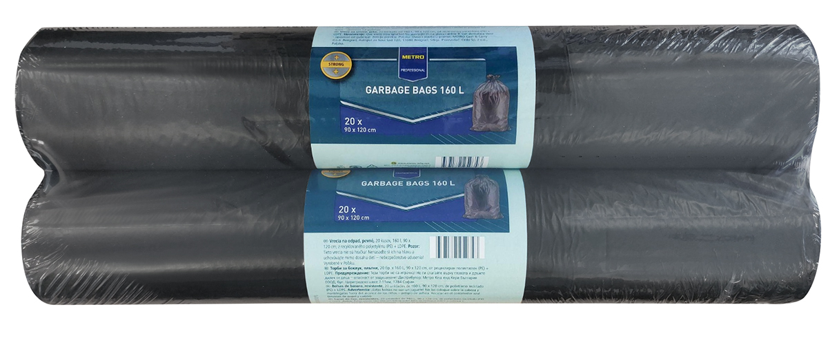 METRO PROFESSIONAL Pytel na odpad silný 160 l 2 x 20 ks