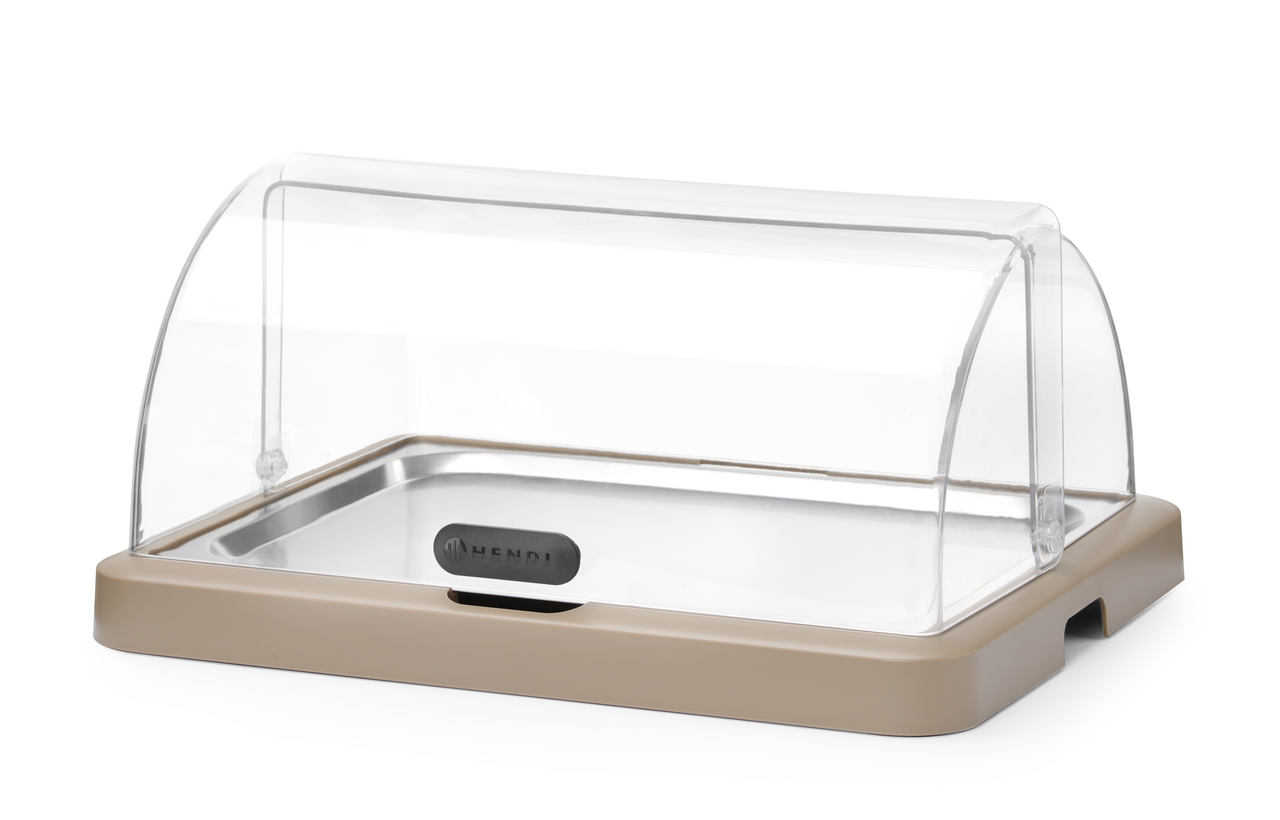 Chladící podnos vysoký + víko UNIQ 46 x 35,5 cm béžový 1 ks