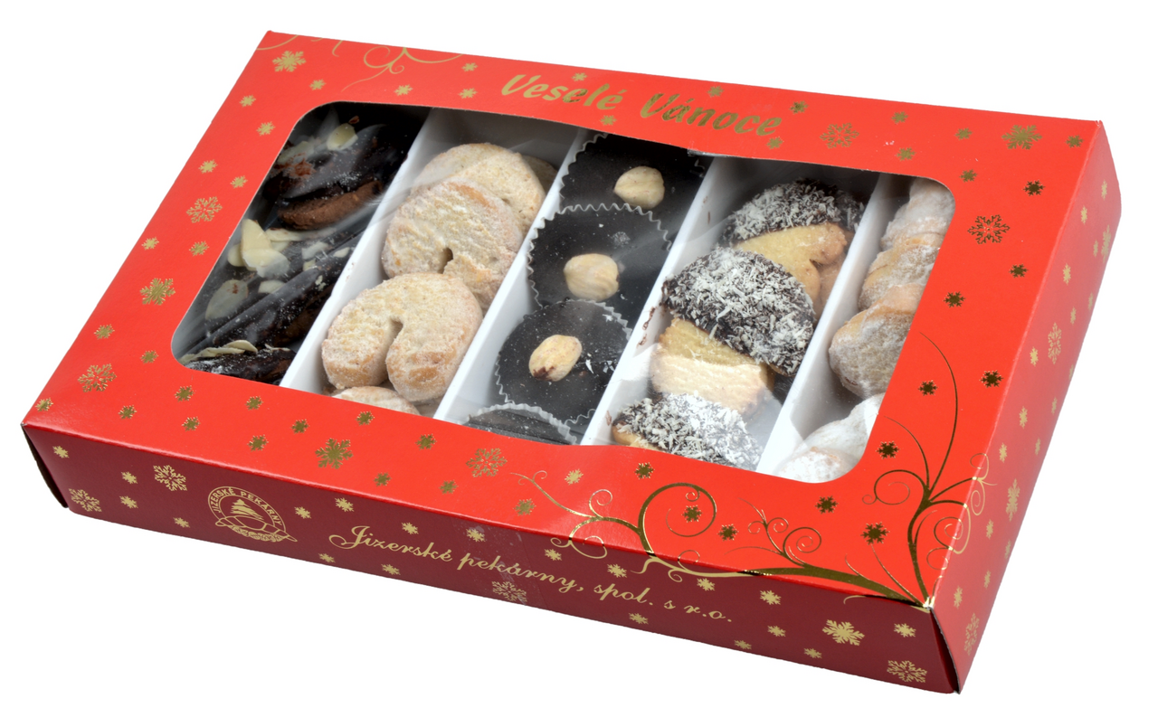 Vánoční cukroví červená krabička 330 g