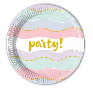 Talíře papír Party 20 cm 8 ks