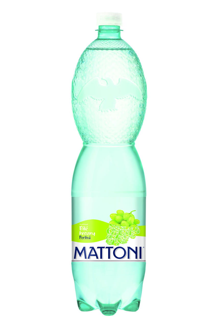 MATTONI Voda minerální perlivá bílé hrozny 6 x 1,5 l