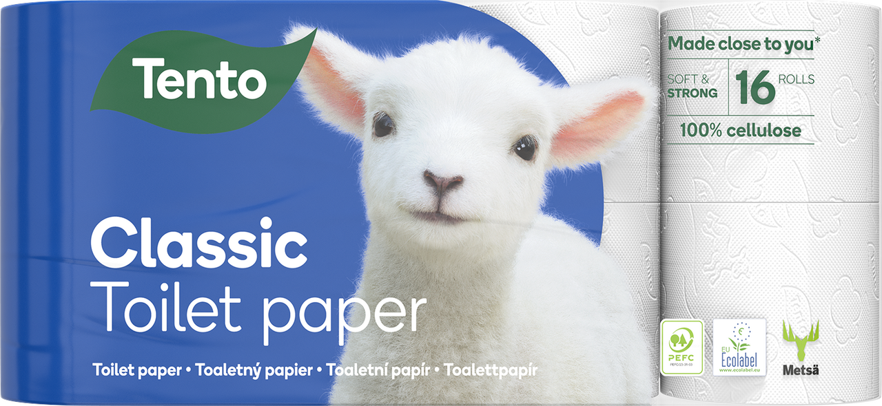 Tento Toaletní papír Classic 3vrstvé 18 m 16 rolí 1 ks