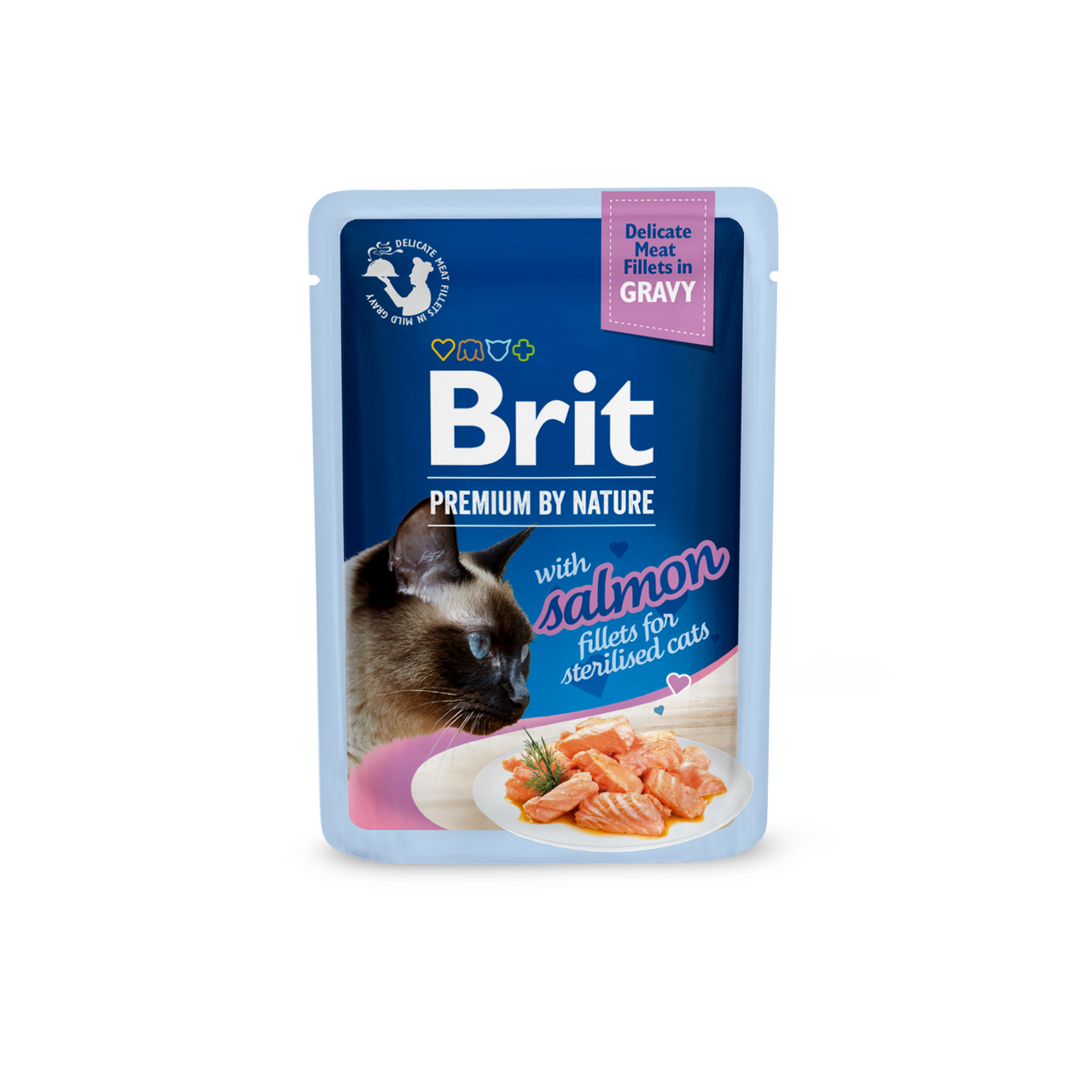 Brit Premium By Nature Kapsičky pro sterilizované kočky losos 24 x 85 g