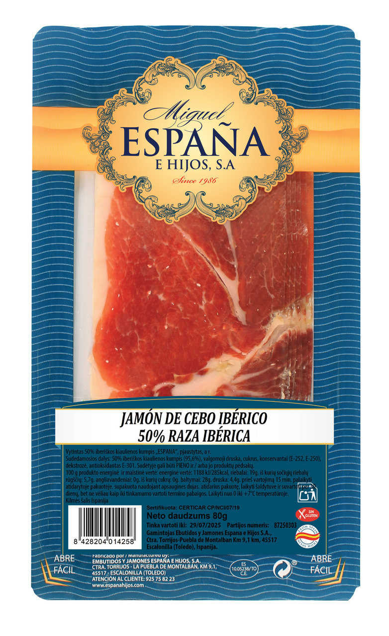 ESPAŇA Jamon Ibérico De Cebo plátky chlaz. 80 g