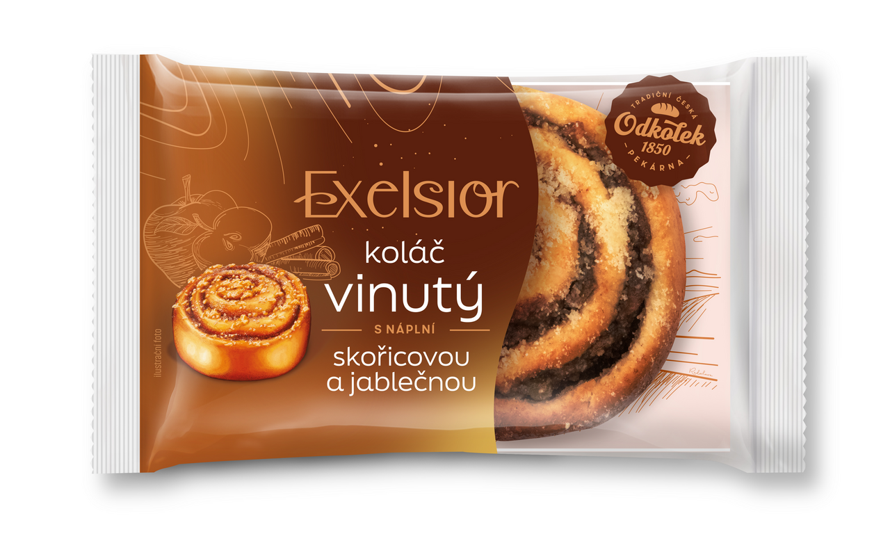 Koláč vinutý skořice a jablka 80 g