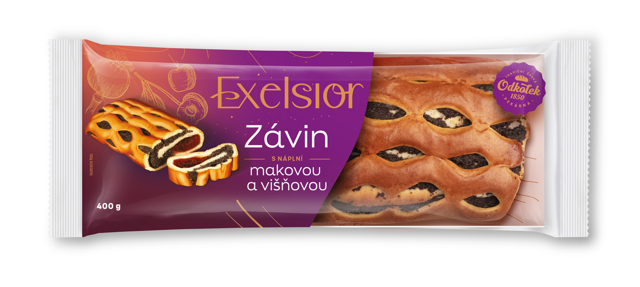 Závin s náplní mák višeň 400 g