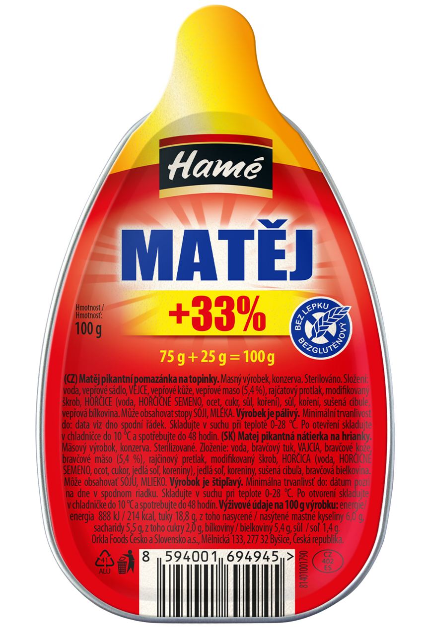 Hamé Matěj 75 + 33 % 100 g
