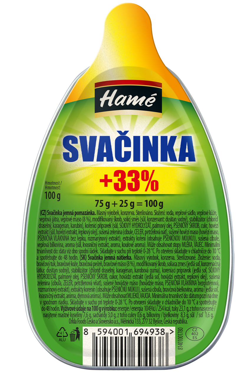 Hamé Svačinka 75 + 33 % 100 g