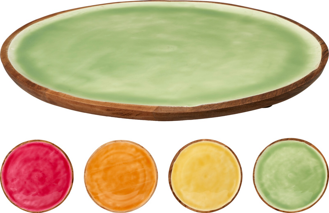 Talíř mango 30 cm barevný 4ASS 1 ks