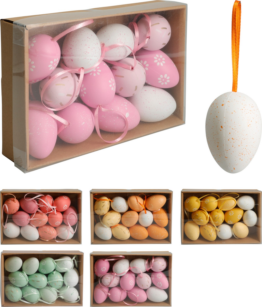 Dekorace vajíčka set 6 cm 12 ks
