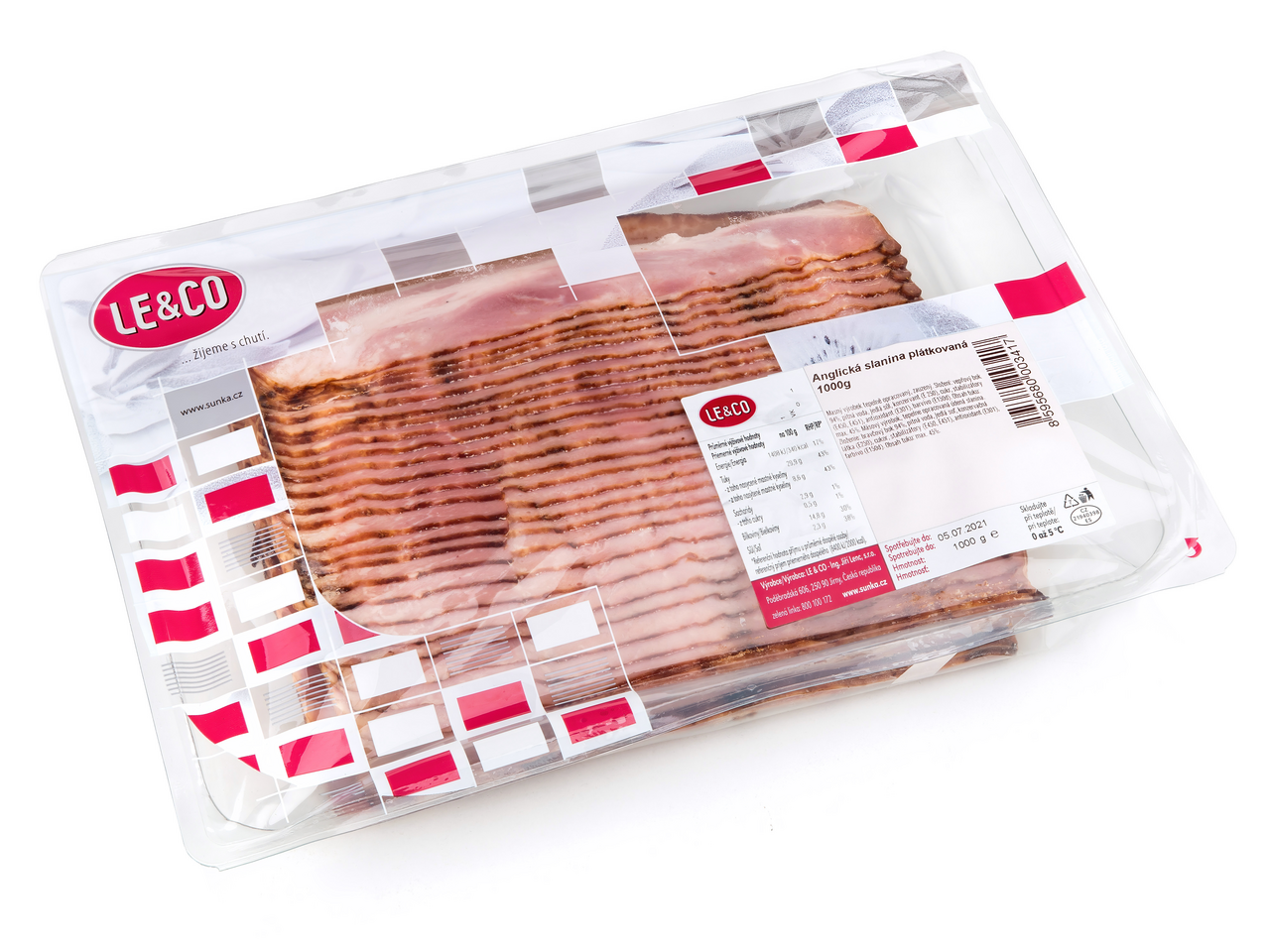 Anglická slanina plátky chlaz. 1 kg