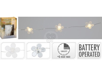 Řetěz 20 LED květiny 1 ks