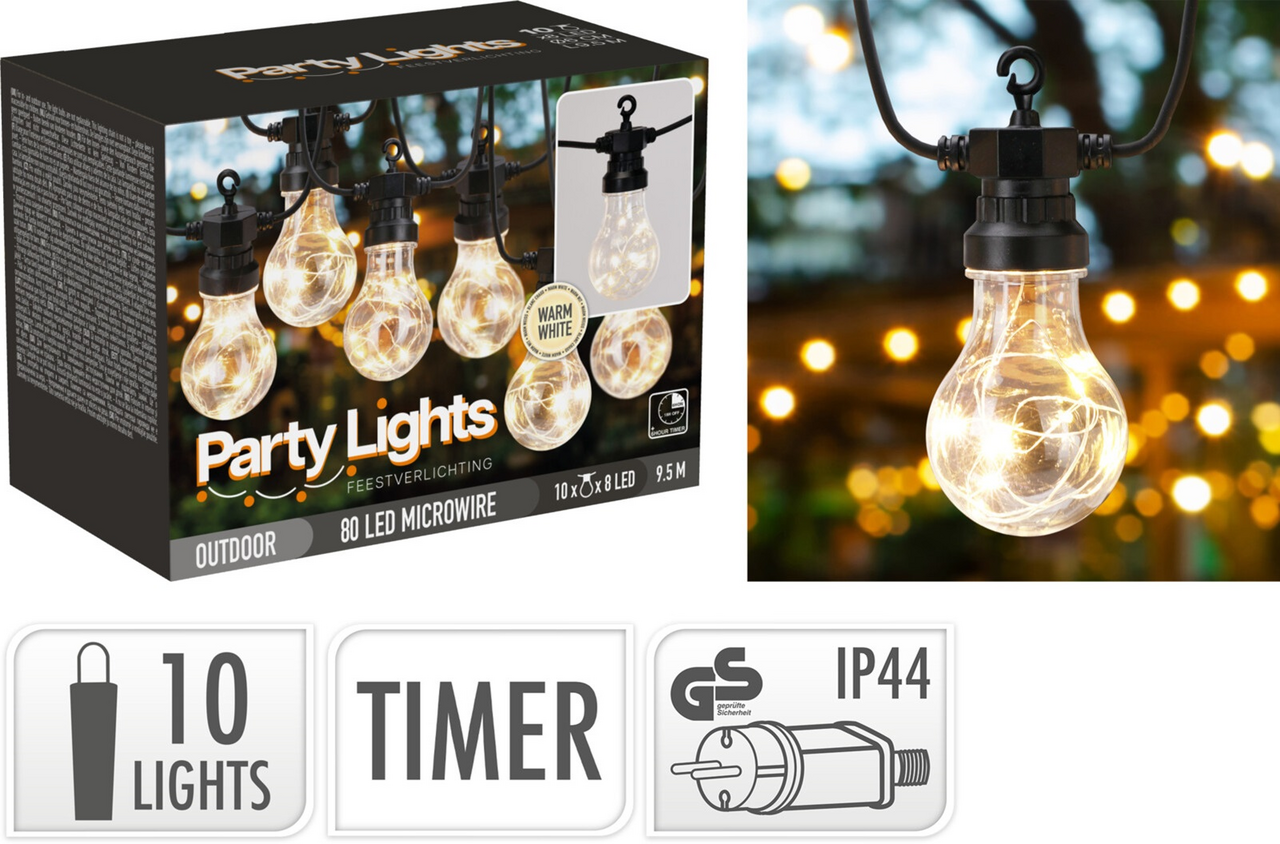 Světelný řetěz 10 LED WW 1 ks