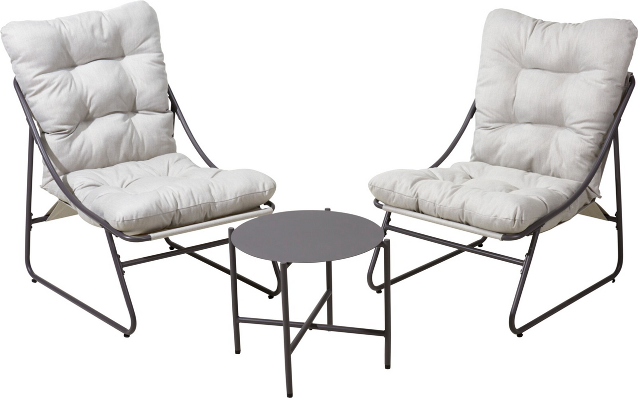 Zahradní set šedá 3 ks