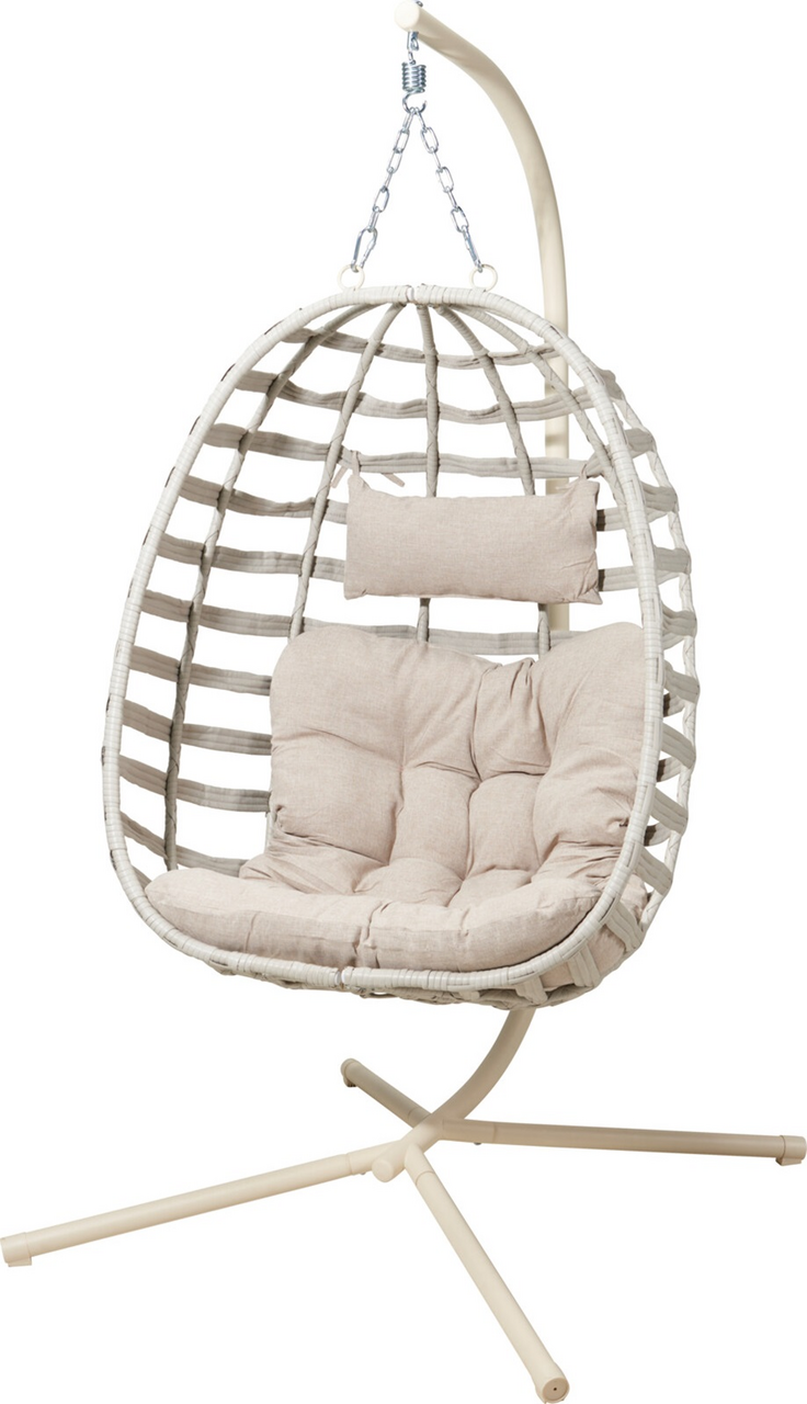 Závěsné křeslo béžové 1 ks