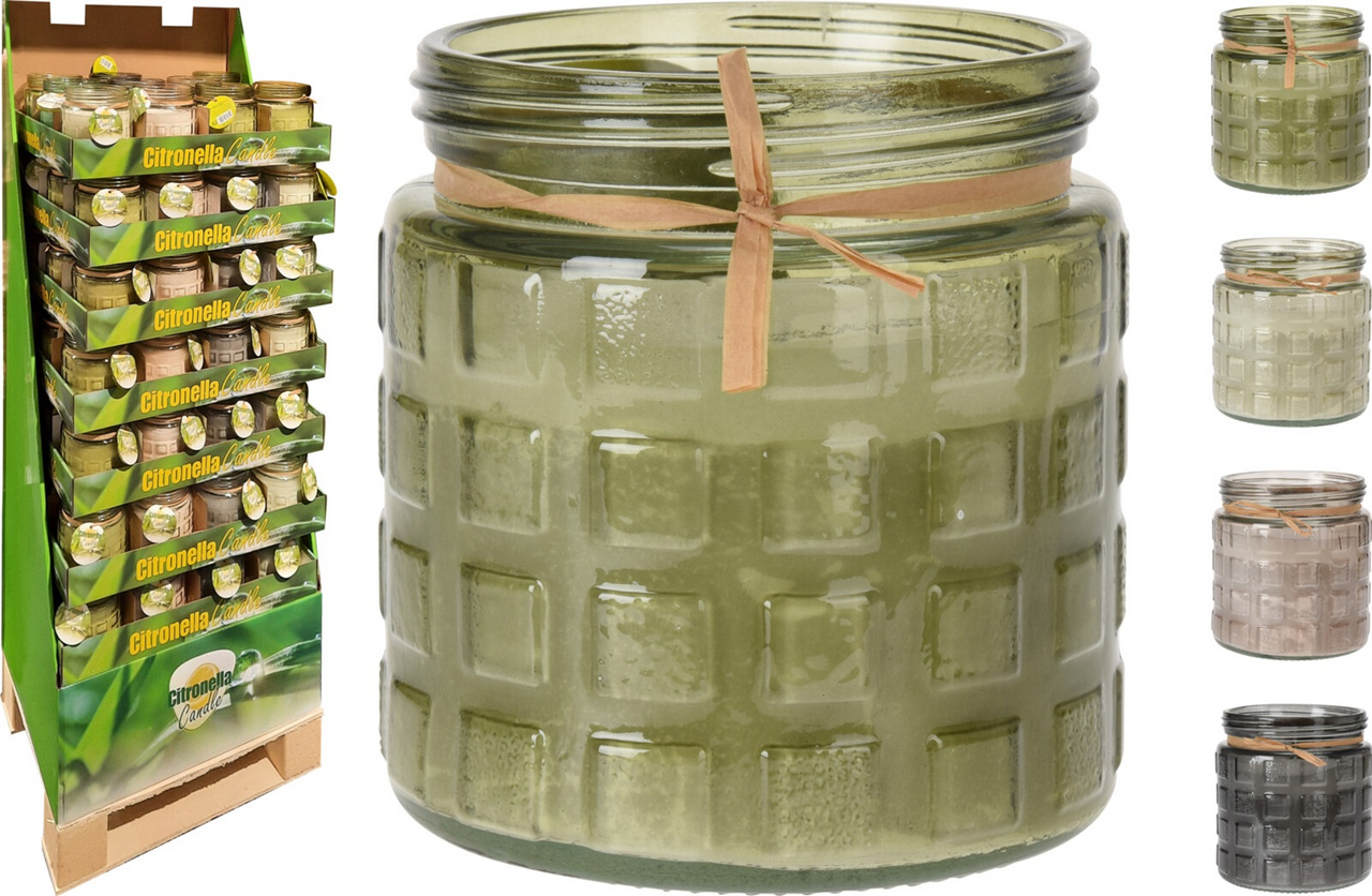 Citronela ve skle přírodní barva 4ASS 1 ks