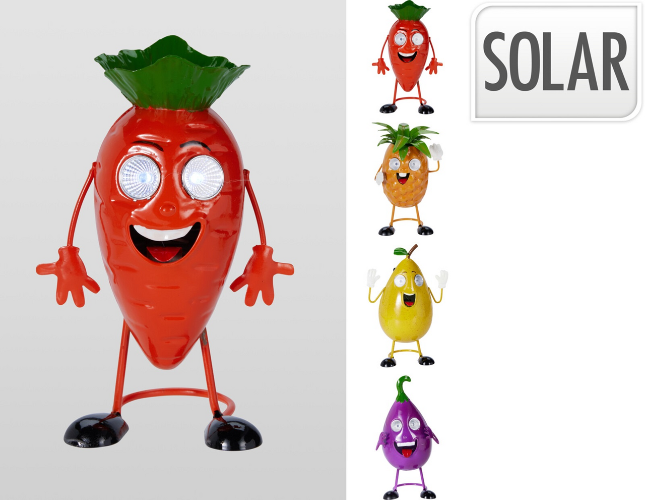 Dekorace solární ovoce a zelenina 1 ks